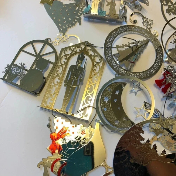 Vintage Christmas ornaments Thin Silver - Picture 5 of 7